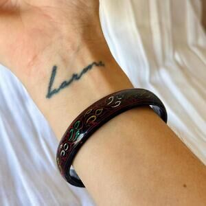 Black Bangle Bracelet